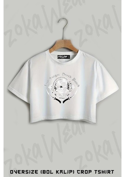 Five Finger Death Punch Baskılı Oversize Crop T-Shirt