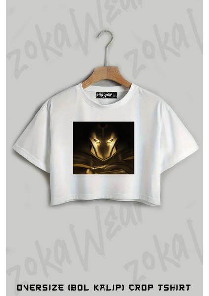 Doctor Fate Baskılı Oversize Crop T-Shirt