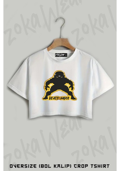 Amerikan Futbolu American FOOTBALL23 Baskılı Oversize Crop T-Shirt