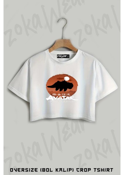 Avatar The Last Airbender Halloween Team Avatar Poster Baskılı Oversize Crop T-Shirt