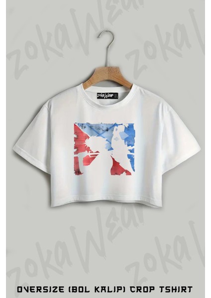 Samurai Champloo Mugen ve Jin 2 Baskılı Oversize Crop T-Shirt