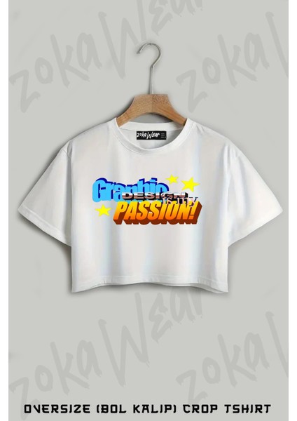 Graphic Design Is My Passion Baskılı Oversize Crop T-Shirt