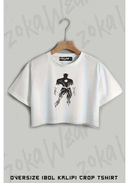 The Flash V2 Baskılı Oversize Crop T-Shirt