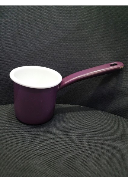 Mor Emaye Cezve Renklere Dokunun Emeği Hissedin 9X8CM Sadece Sap 13CM 1 Adet