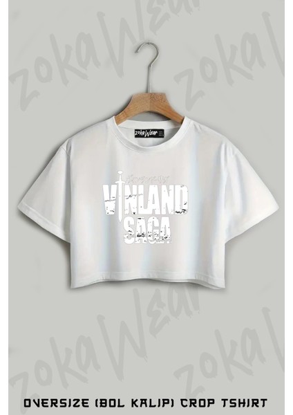 Vinland Saga Baskılı Oversize Crop T-Shirt