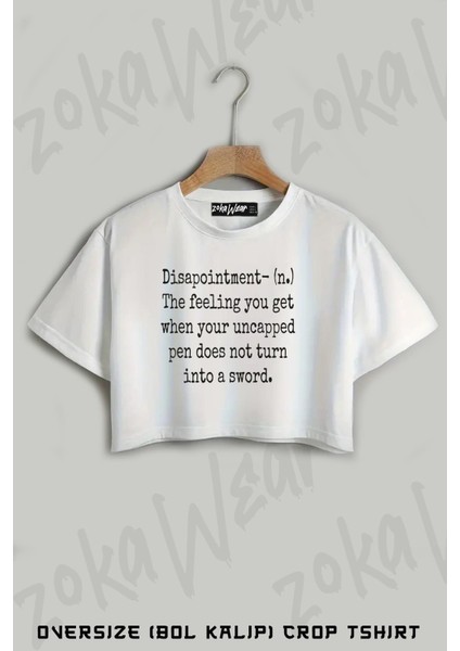 Percy Jackson Disappointment Baskılı Oversize Crop T-Shirt