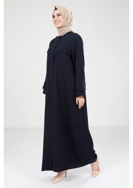 Ince Taş Detaylı Lacivert Ferace 9290 fırsatları