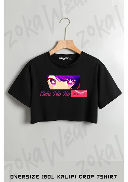Oshi No Ko,new,love,idols Baskılı Oversize Crop T-Shirt