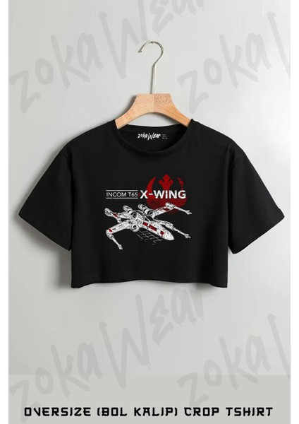 Star Wars 24 Baskılı Oversize Crop T-Shirt