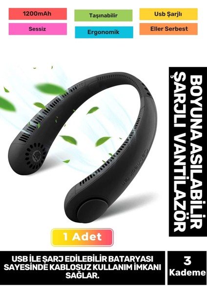 Özel Üretim Sessiz Eller Serbest Boyuna Asılabilir Şarjlı 3 Kademeli Vantilatör Klima Soğutucu Fan