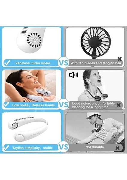 Özel Üretim Sessiz Eller Serbest Boyuna Asılabilir Şarjlı 3 Kademeli Vantilatör Klima Soğutucu Fan indirimleri