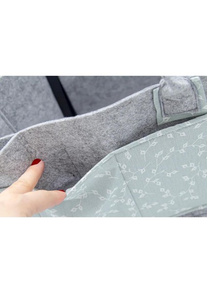Nessiworld Babyjem Keçe Anne Bebek Bakım Çantası 772 Yeşil Çiçek