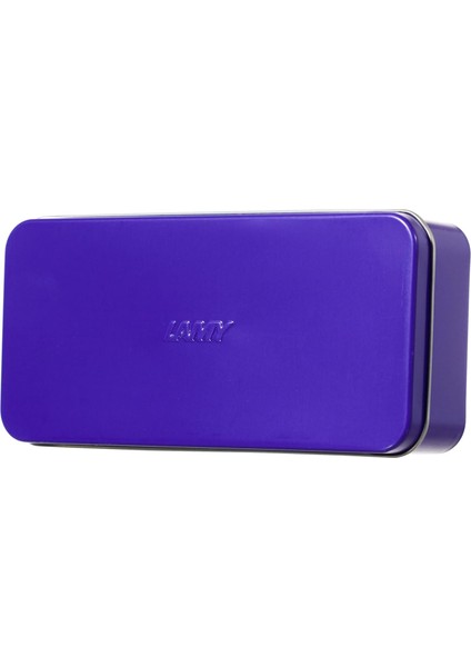 Safari Violet Metal Kutu, Kalem Kutusu, 2-3 Kalem Için, Mor