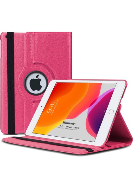 Apple iPad 10.2'' 9. Nesil (A2602-A2604-A2603-A2605) Için Kılıf 360 Rotating Stand Deri Pembe [ipad 9.nesil 10.2 ile Uyumlu Kılıf - Pembe]