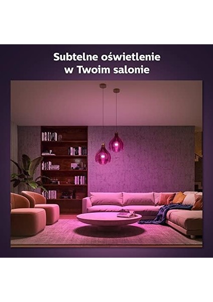 Hue Wca 9-75W Renkli Akıllı LED Ampul Başlangıç Seti, 3'lü, Akıllı Butonlu, E27, Bluetooth Özellikli