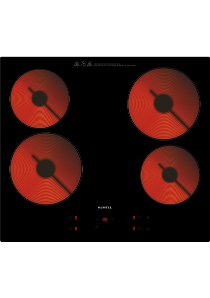 Vitro Dijital Siyah Cam Ankastre Set