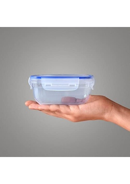 3 Parça Kare Saklama Kabı Seti - Silikon Contalı, Hava Geçirmez, 500 Ml, 900 Ml, 1500 Ml, Modüler ve Istiflenebilir Tasarım, Gıdalar Için Uzun Süre Tazelik