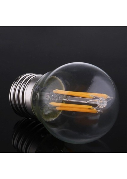 Geldi 6 Watt Mini Top Ampul LED Filament G45 Şeffaf Cam Rustik Ampul E27 Duy 3000K Gün Işığı 10 Adet