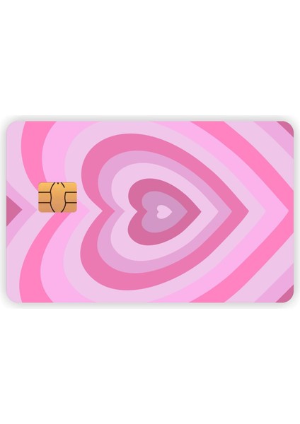 Aksesuar Pembe Kalpli Kart Kaplama Sticker Kart Etiketi