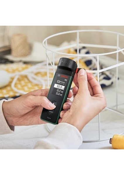 Home & Garden Zamo Set Lazerli Uzaklık Ölçer (25M Çalışma Alanı, 4 Sn. Ölçme Süresi, 2 x Aa Pil, Çizgi Adaptörü, Tekerlek Adaptörü, Şerit Adaptörü, Saklama Kutusu)