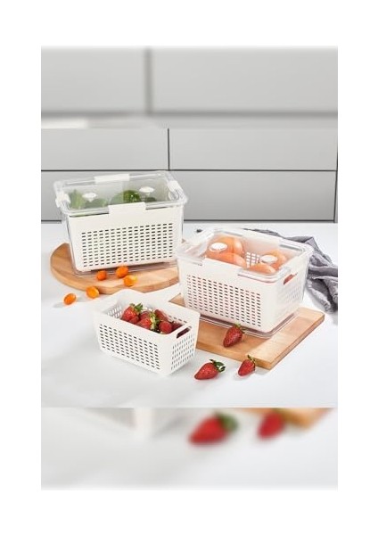 Home - Lavin 2-4-7 Litre Ekru Saklama Kabı