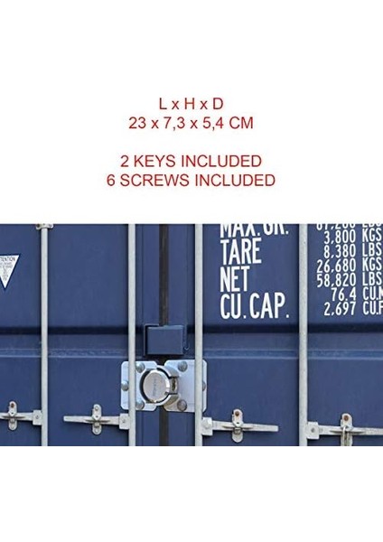 Lock - 736EURD - Vorteilpack: Menteşe + Yuvarlak Asma Kilit Ohne Askı