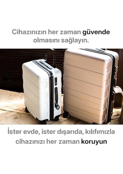 Airtag Için Superlock Serisi Kilitli Kılıf ve Airtag Için Darbelere Karşı Ultra Güçlü Koruyucu Anahtarlık (Siyah Şeffaf)