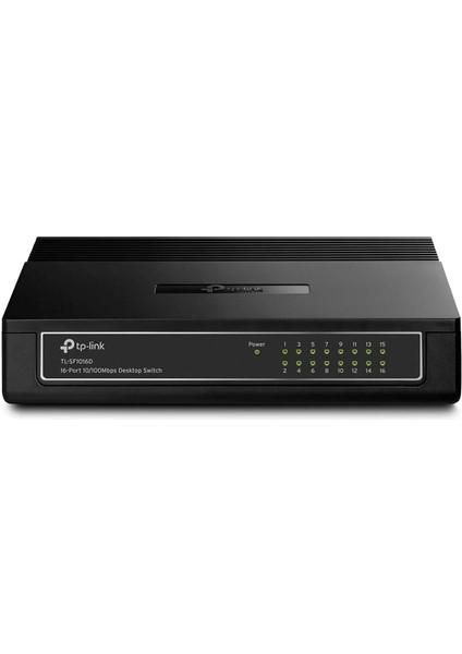 TL-SF1016D 16-Portlu 10/100MBPS Masaüstü Switch, Siyah