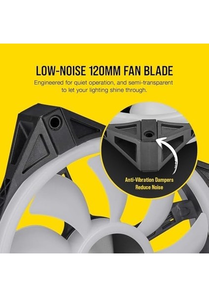 Ql Serisi, Icue QL120 Rgb, 120MM, Pwm, Lighting Node Core Rgb Kontrolcü Dahil, Rgb Fan, 3'lü Paket (CO-9050098-WW)