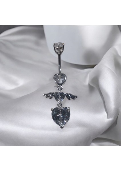 316L Cerrahi Çelik Fashion Paslanmaz Kararmaz Zirkon Taşlı Göbek Piercing fırsatları