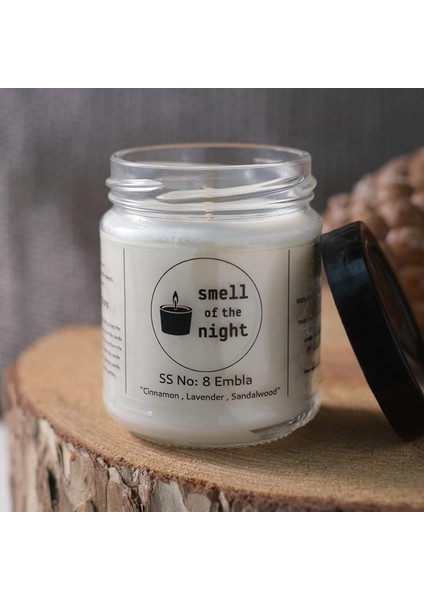 Of The Night En Verimli Kavanoz Soya Mumu, Tertemiz Yanar, Kokulu Soya MUMU,%100 El Yapımı Mum, Doğal, Sağlıklı, Mandalina,kahve,sandal Ağacı Kokulu (Ss No:3 Muspell)