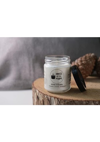 Of The Night En Verimli Kavanoz Soya Mumu, Tertemiz Yanar, Kokulu Soya MUMU,%100 El Yapımı Mum, Doğal, Sağlıklı, Mandalina,kahve,sandal Ağacı Kokulu (Ss No:3 Muspell)