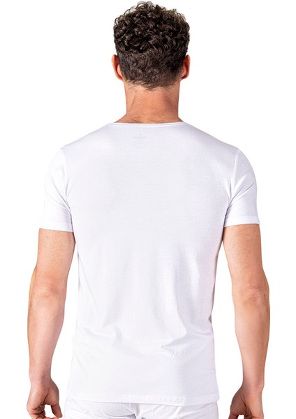 Özkan 11143 Erkek V Yaka Pamuklu Modal Esnek Rahat Kısa Kollu Tişört Fanila fiyatları