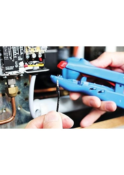 Duo-Crimp No. 300 | 3 In 1 Abisolierer & Kıvırma Kerpeteni, | Kablo Sıyırıcı Için Crimpfunktion Sıkma Kovanları 0,5 - 6 Mm² | Pensesi Kesici | Tüv | Mavi/kırmızı |% 100 Made In Germany