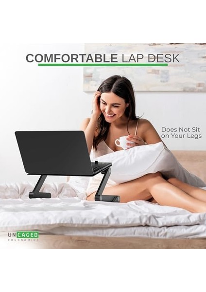 En Iyi Ayarlanabilir Dizüstü Bilgisayar Soğutma Standı & Yatak Kanepe Için Dizüstü Bilgisayar Masası / Fare Altlığı. Ergonomik Yükseklik Açısı Eğim Alüminyum Masaüstü Tepsi Taşınabilir macbook Pro Bilgisayar Yükseltici Masa Soğutucu Katlanır Tutucu