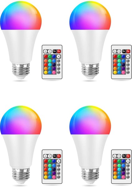 Vista Uzaktan Kumandalı Renk Değiştiren Rgb LED Ampül 9W 16 Renk (4)