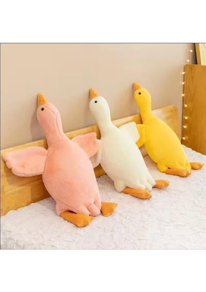 Peluş Uyku Arkadaşım Kaz 75 Cm- Uçan Kaz Morton Uyku Yastığı Sarı