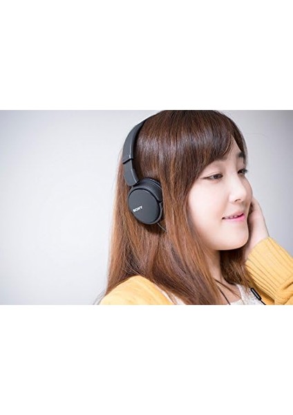 MDR-ZX110AP Kulak Üstü Kulaklık, 12 Hz - 22 Khz, 30 mm Sürücü, Siyah