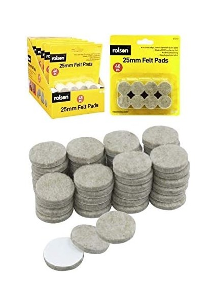 61310 48 Pc 25 mm Felt Pads