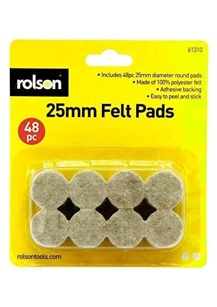 61310 48 Pc 25 mm Felt Pads