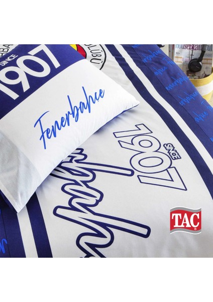 Lisanslı Fenerbahçe 1907 Glow Tek Kişilik Pamuk Nevresim Takımı Yorgan Yastık