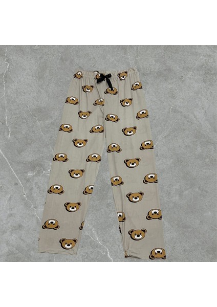 Milan Kumaş Ayıcıklı Tek Alt Pijama