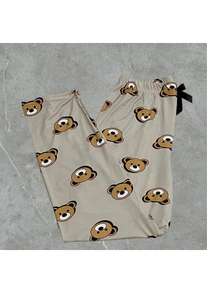Milan Kumaş Ayıcıklı Tek Alt Pijama