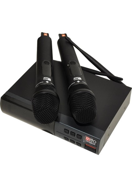 TM-9902EE Çift El Uhf 2X100 Full Digital Telsiz Mikrofon