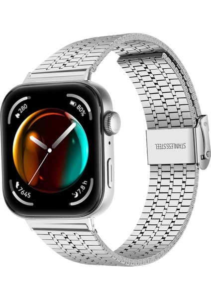 Huawei Watch Fit 4 & Watch Fit 4 Pro Uyumlu Kordon A+Kalite Metal Paslanmaz Ayarlanabilir Kordon