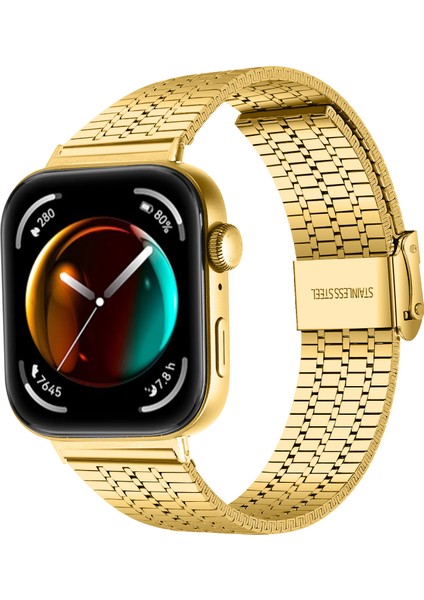 Huawei Watch Fit 4 & Watch Fit 4 Pro Uyumlu Kordon A+Kalite Metal Paslanmaz Ayarlanabilir Kordon