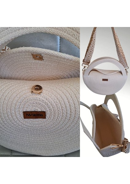 Yuvarlak Açık Krem El ve Omuz Çantası, Yazlık Çanta fırsatları