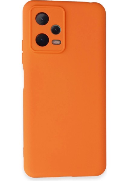 Xiaomi Redmi Note 12 5g Kılıf Nano Içi Kadife Silikon - Turuncu Dpmah