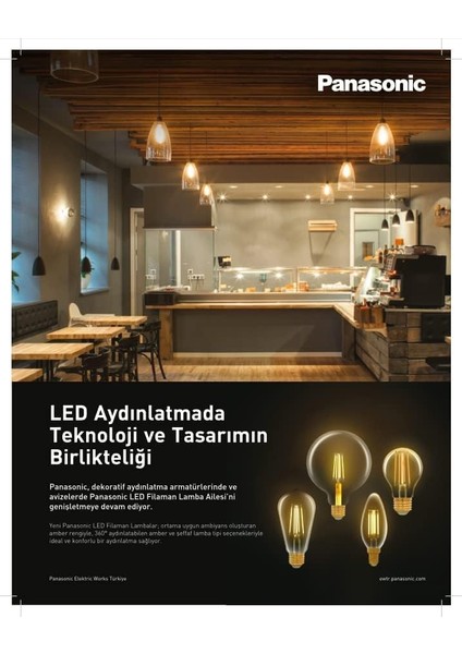 E27 LED Filament Lamba, Sıcak Sarı Işık (2000K), 7W, 630 Lümen