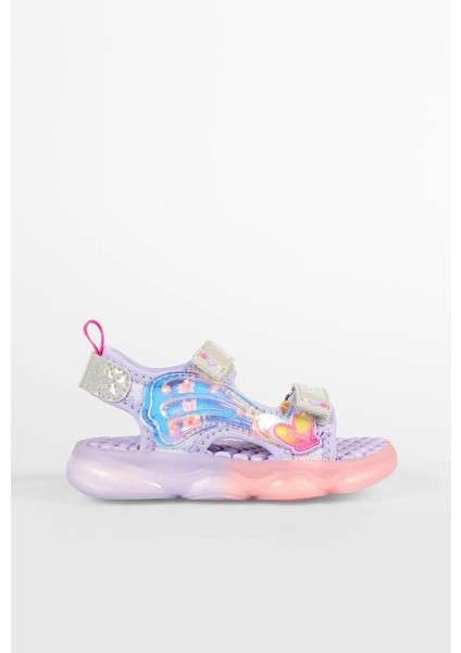 Can Işıklı Kız Çocuk Sandalet Fuşya